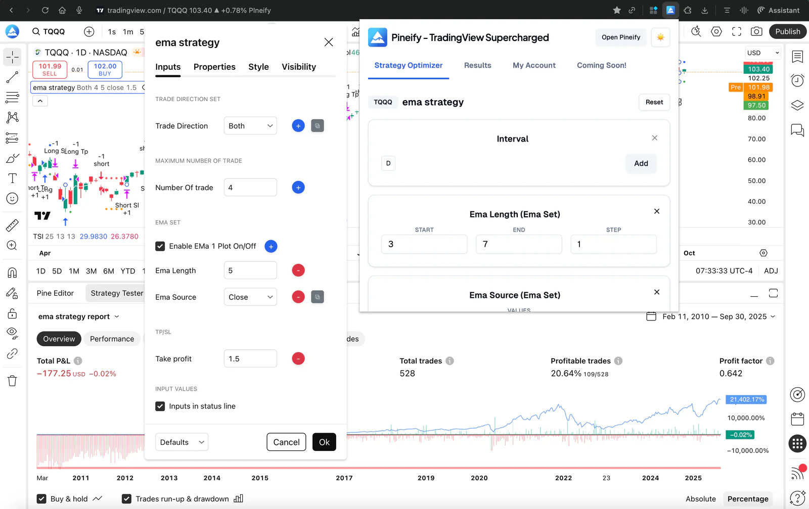 Strategy Optimizer Interface